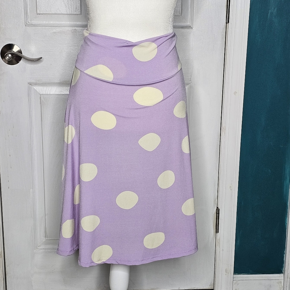 LuLaRoe A-Line Skirt in Lavender and Cream